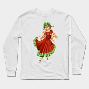 Christmas Quetzalcoatl Dress Tecnica Mask 2 Long Sleeve T-Shirt